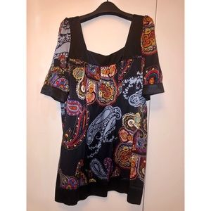 Single Los Angeles Bandana Print 100% Silk Tunic